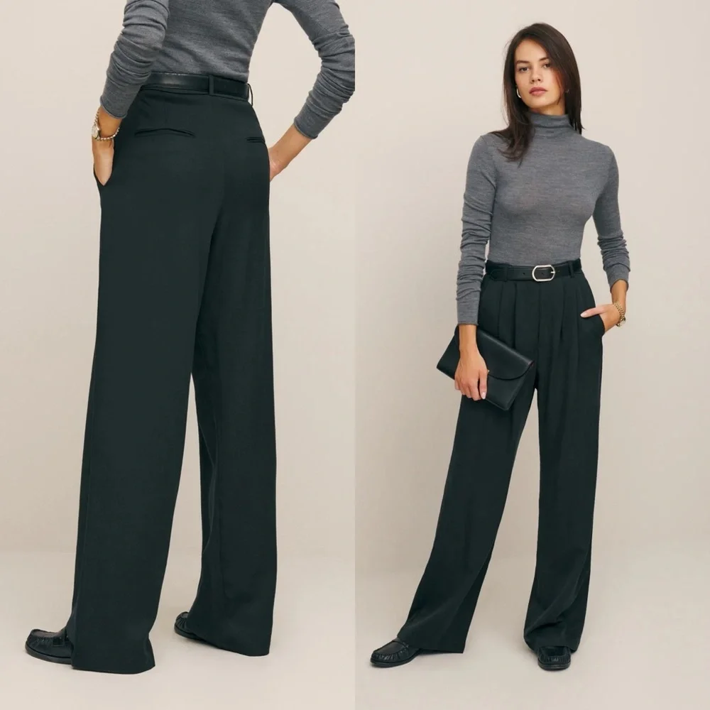 REFORMATION Black Mason Pants 6